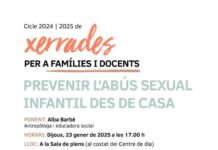Prevención del abuso sexual infantil en Xerrades per a famílies i docents