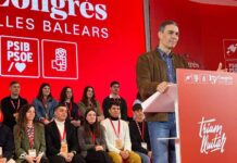 Pedro Sánchez y Francina Armengol han dado el pistoletazo de salida al 15º Congreso del PSIB-PSOE en Baleares Pedro Sánchez