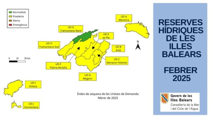 Reservas Hídricas datos febrero 2025