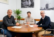 El Consell de Formentera aposta per l’esport amb la signatura de nous convenis de col·laboració amb entitats esportives locals Antoni Roig, president SDF, Hugo Martínez, conseller esports, Óscar Portas, president CIF