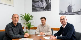El Consell de Formentera aposta per l’esport amb la signatura de nous convenis de col·laboració amb entitats esportives locals Antoni Roig, president SDF, Hugo Martínez, conseller esports, Óscar Portas, president CIF