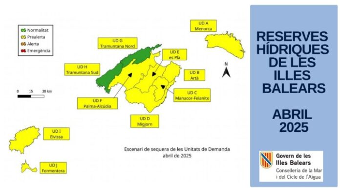 Reservas Hídricas datos abril 2025