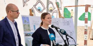 La presidenta del Govern presenta en Formentera las obras de ampliación del IES Marc Ferrer Óscar Portas y Marga Prohens
