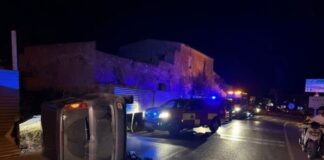 Accidente de tráfico en la rotonda de Can Ramon