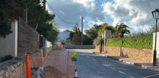 Inicio de las obras de adecuación integral del carrer Punta Prima en es Pujols Inicio obras carrer Punta Prima de es Pujols