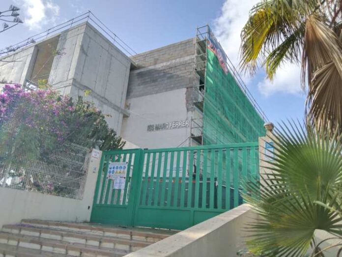 Estado de las obras de ampliación del IES Marc Ferrer esta semana IES Marc Ferrer obras ampliación