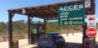 Formentera activa el control de acceso al Parc Natural de ses Salines y a otras zonas sensibles de la isla a partir del 10 de mayo Control entrada Parc Natural