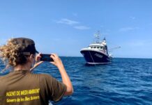 La protección de la posidonia se refuerza con veinte embarcaciones de vigilancia operativas en las cuatro islas Agentes de Medioambiente en las tareas de vigilancia