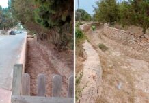 Formentera intensifica los trabajos preventivos de limpieza de canales, acequias y alcantarillas ante posibles lluvias intensas Limpieza canal de ses Bardetes