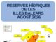 Las reservas hídricas de las Illes Balears se sitúan en el 38% durante el mes de agosto mientras Formentera se mantiene en situación de normalidad Reservas hídricas datos agosto 2026