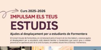 Formentera abre la convocatoria de ayudas al desplazamiento para estudiantes universitarios con un importe de hasta 850 euros